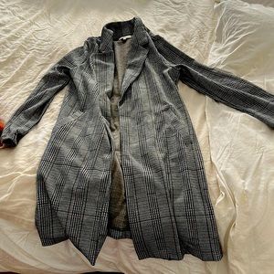Extra long light sweatshirt blazer